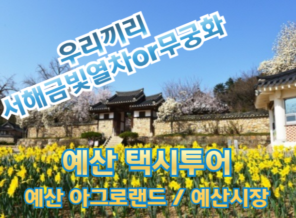 [서해금빛열차 or 무궁화 / 예산관광택시] 아름다운 예산 아그로랜드/ 예산시장 (당일) 2026년3월부터